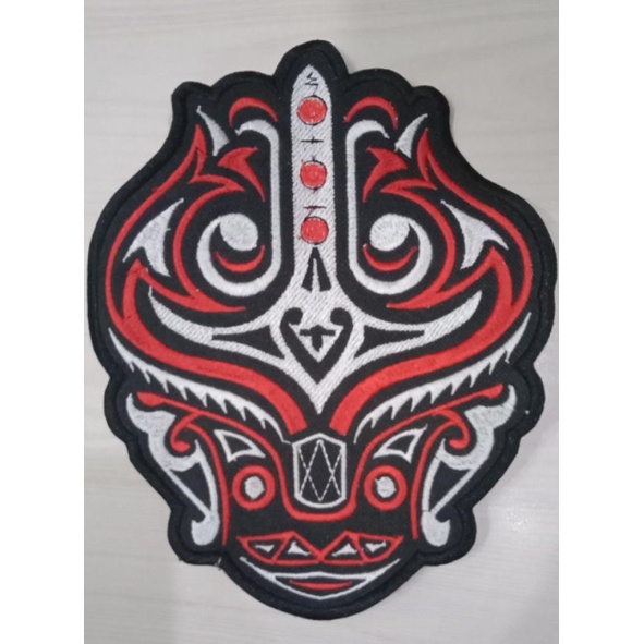 Stiker Bordir u kain singagorga ukuran +/- 20cmx15cm