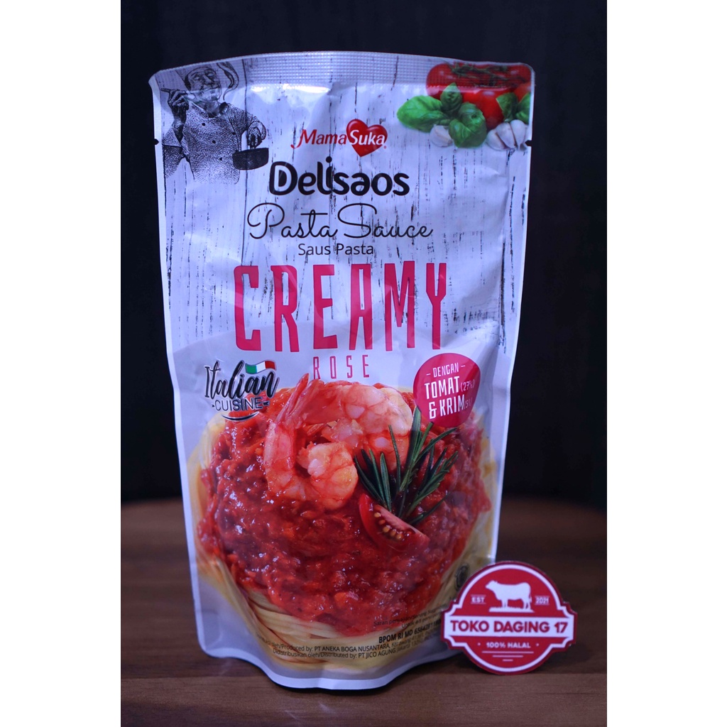 

Mamasuka Delisaos Pasta Sauce Creamy Rose 315gr