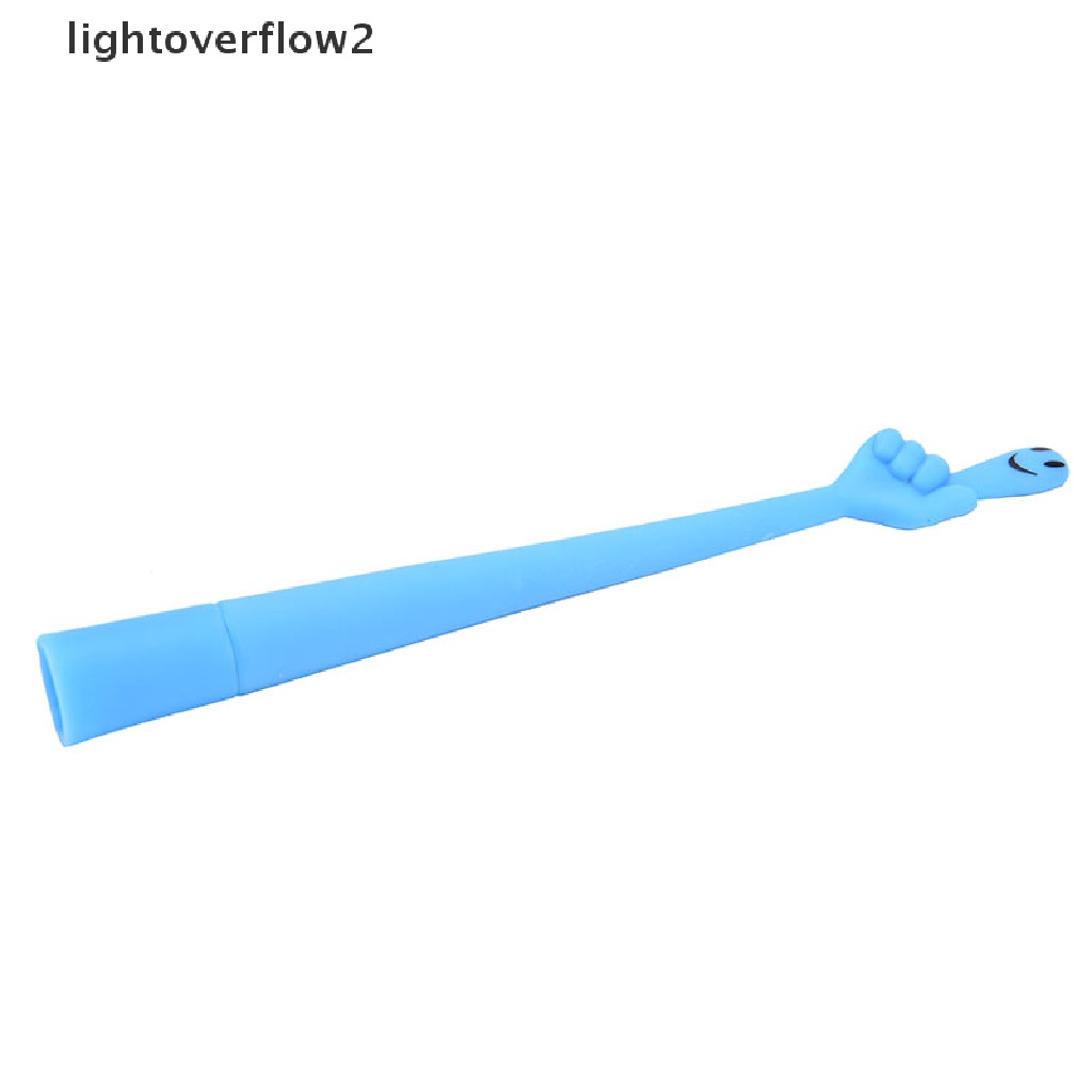 (lightoverflow2) 1pc Bolpoin Bentuk Jari Motif Kartun Lucu Untuk Pelajar