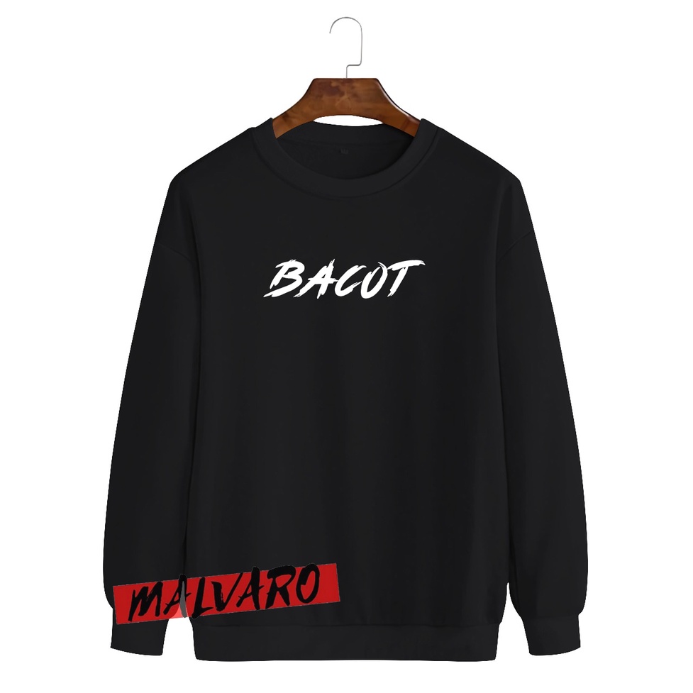 MALVARO-Sweater Crewneck / Crewneck Pria Wanita / Sweater Motif Bacot