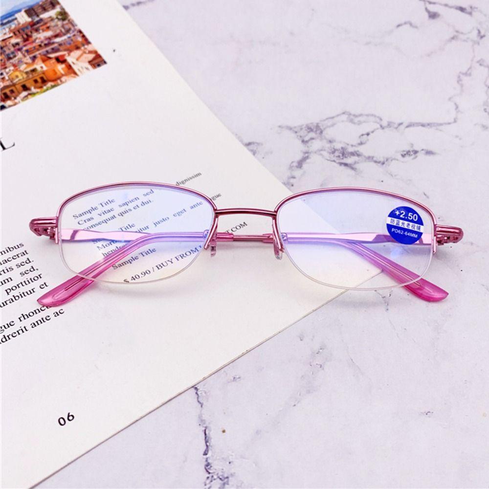 Lily Bisnis Kacamata Baca Fashion Klasik Vintage Simple Anti-Cahaya Biru