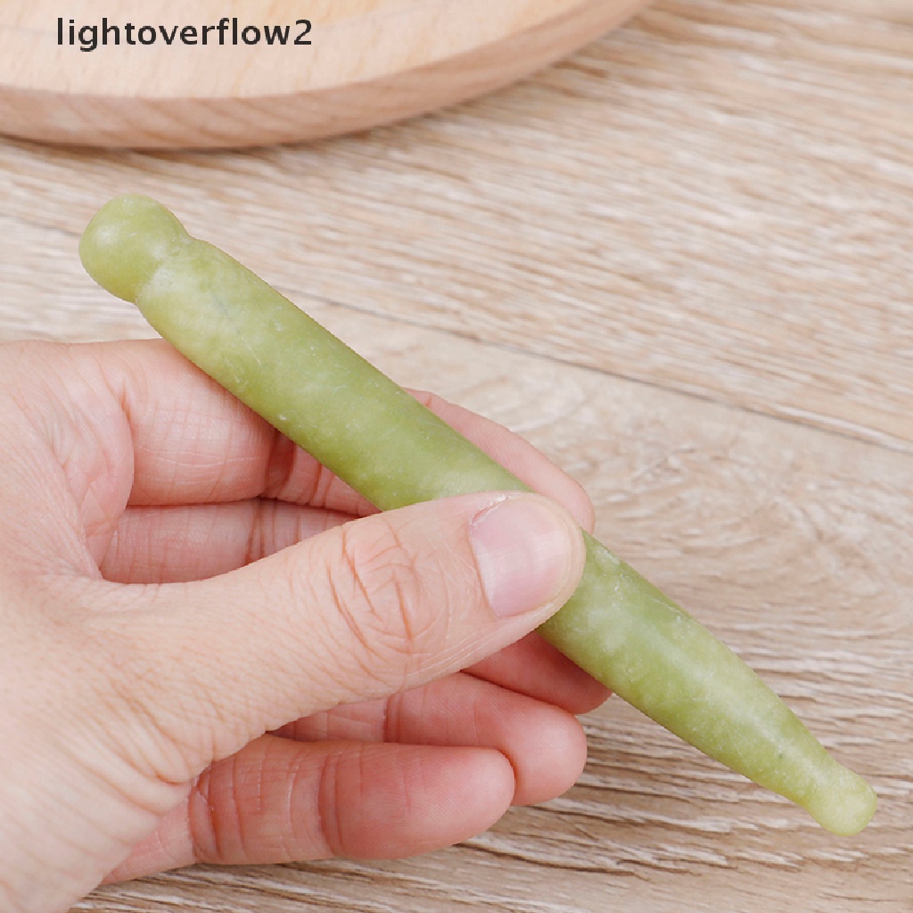 (lightoverflow2) Batu Giok Guasha Alat Pijat Spa Akupuntur Wajah