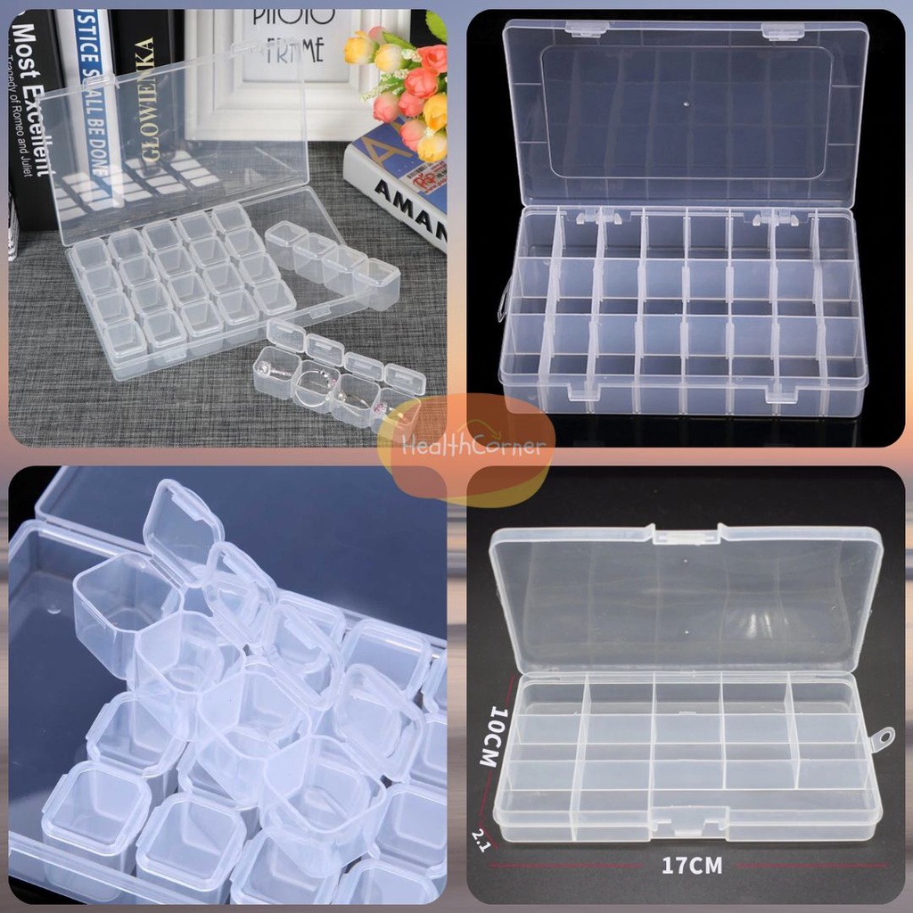 Kotak Obat Green Leaf Storage Tool Box Perkakas Aksesoris Kancing Baut Jarum Penyimpanan Perhiasan Emas Jewelry Organizer Box