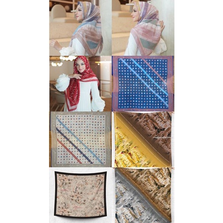 Mandjha Khusus Free Box Ivan Gunawan Fashion Scarf Original Motif Happy Day Hitam Pth,Ready Banyak M