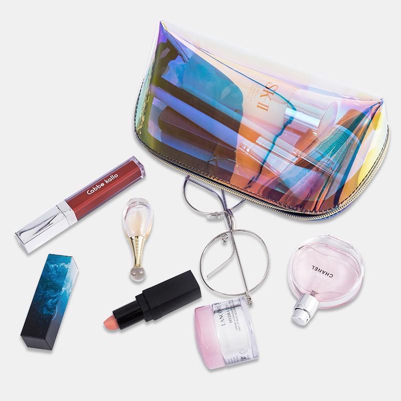 Dompet Kosmetik Hologram Dompet Make Up Tas Pouch Make Up Kosmetik Transparan Dompet Make Up Glitter