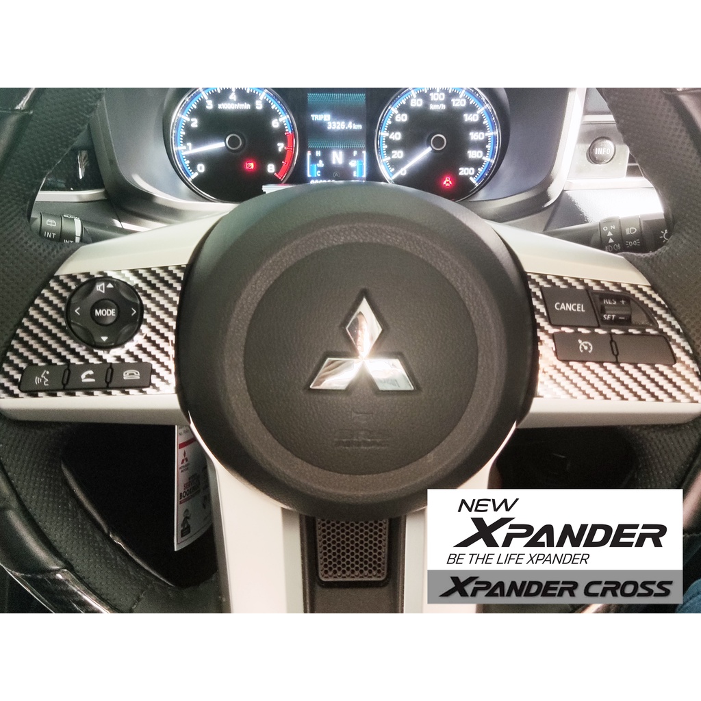 Sticker Setir Steer New Xpander /  New Xpander Cross -  Motif Carbon and Wood