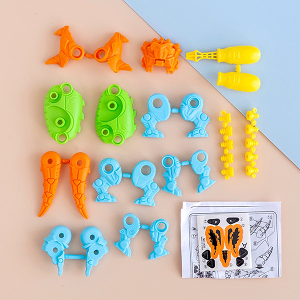 【COD Tangding】Mainan Rakitan Kombinasi Dinosaurus Tyrannosaurus Deformation Diy Untuk Edukasi Anak
