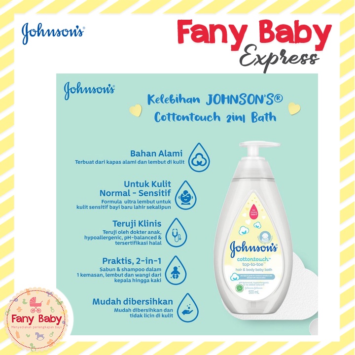 JOHNSONS 2IN1 HAIR AND BODY 500ML