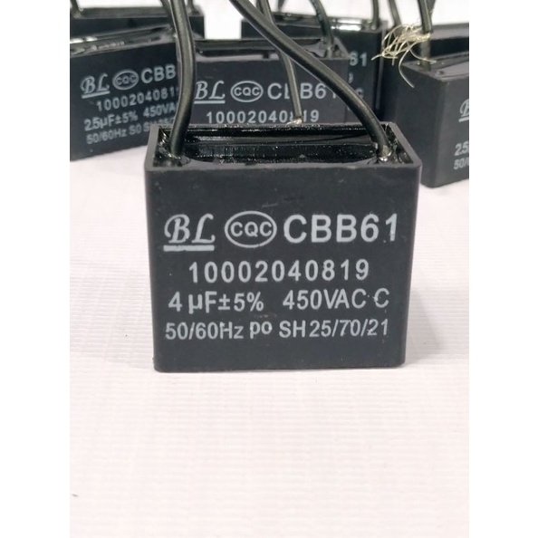 Kapasitor 4 uF ~ 450V AC Kapasitor Kipas Angin