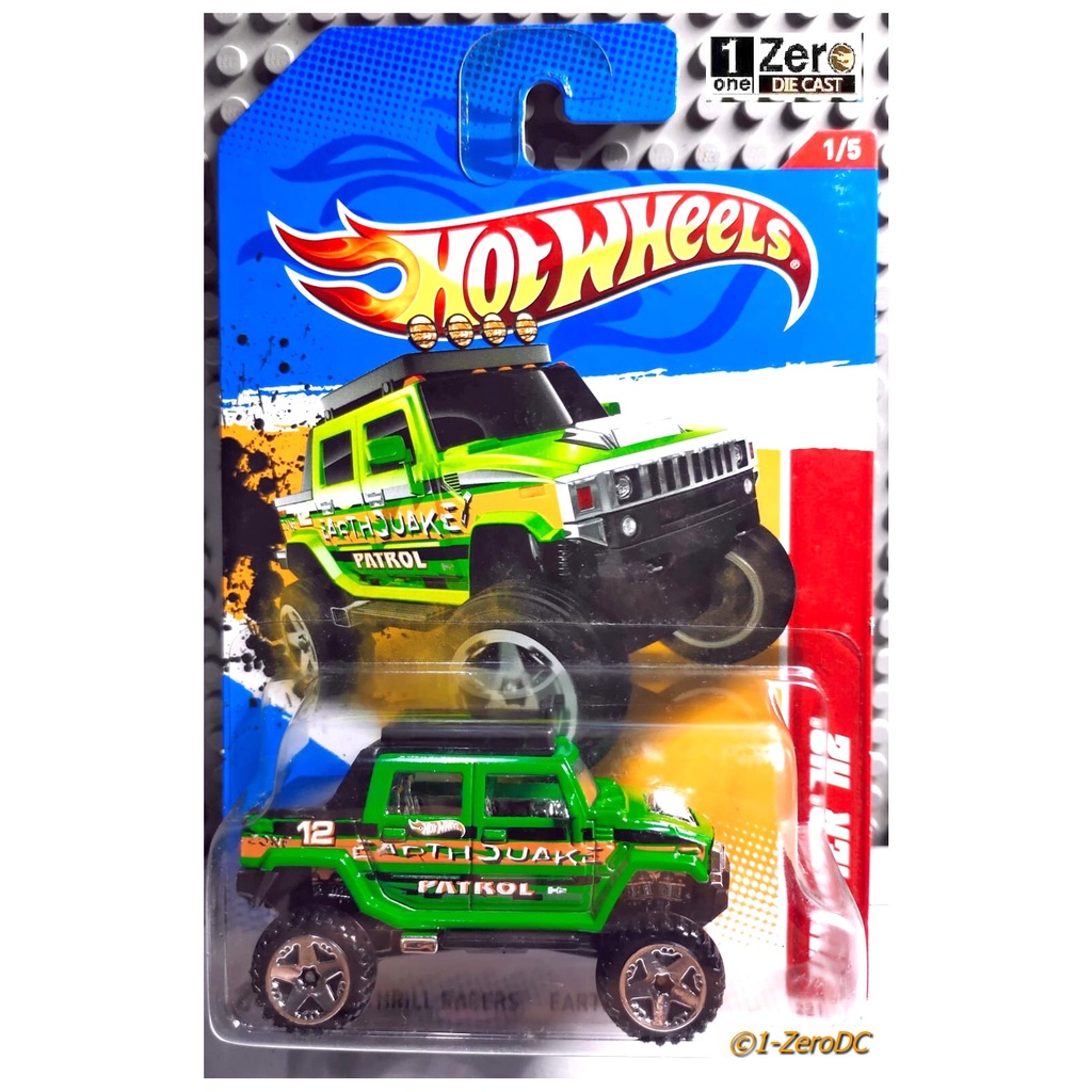 HOTWHEELS,HotWheels 2012,Hummer H2 SUT,green,earthquake