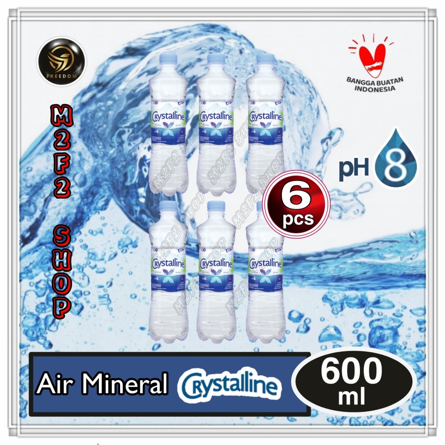 Jual Air Mineral Crystalline PH8+ Botol Tanggung Plastik Pet - 600 Ml ...