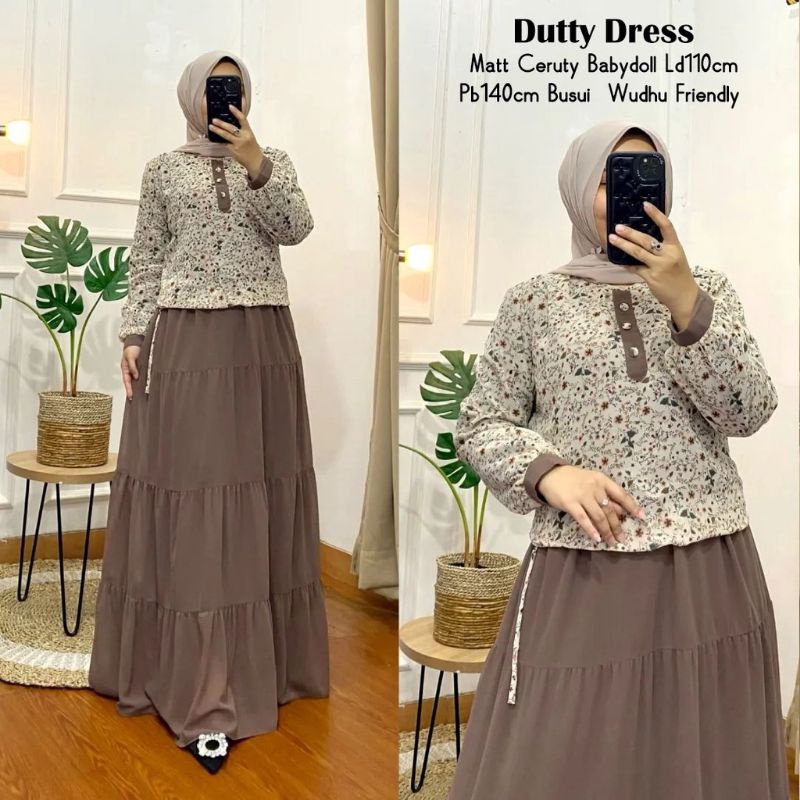 DUTTY DRESS / gamis serut bahan seruti bebidol