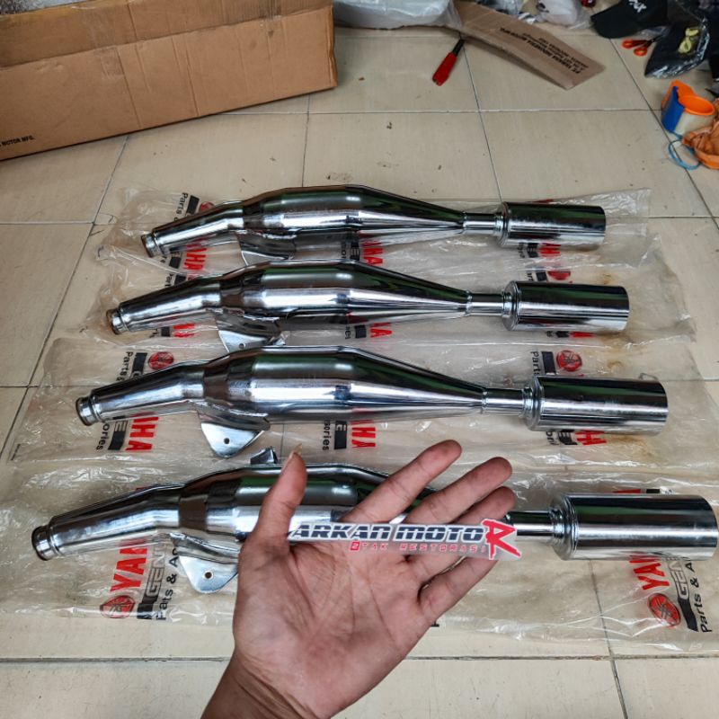 PERUT KNALPOT CHROME 4NS F1ZR FIZR FIZ R FORCE ONE ORIGINAL YAMAHA