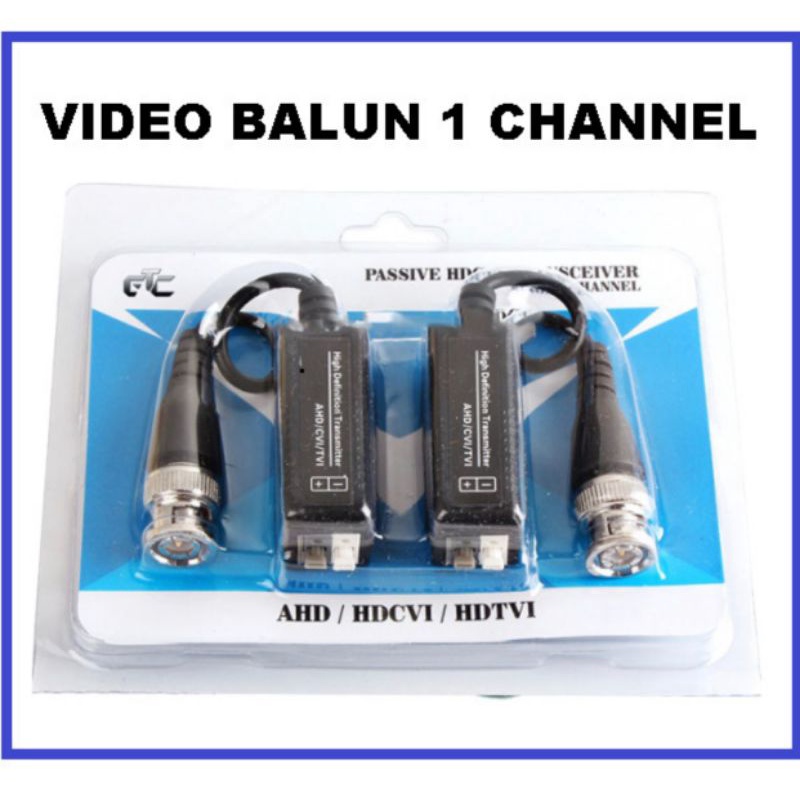 Video Balun 1 Channel 720 1080p Compatibel Camera AHD TVI CVI Analog