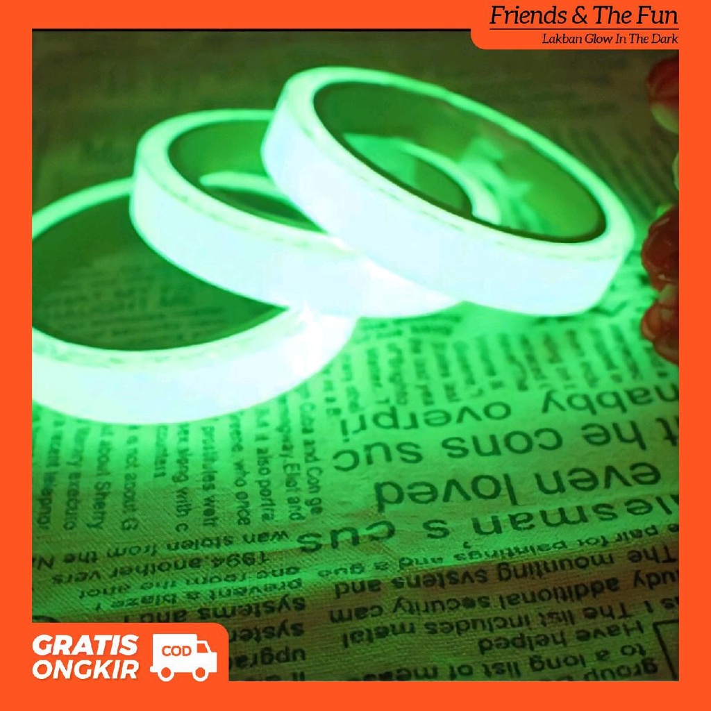 

Lakban Viral Bercahaya Dalam Gelap Lakban Glow In The Dark Luminous Adhesive Tape 1.5 cm × 10m - A0015 | Bisa COD