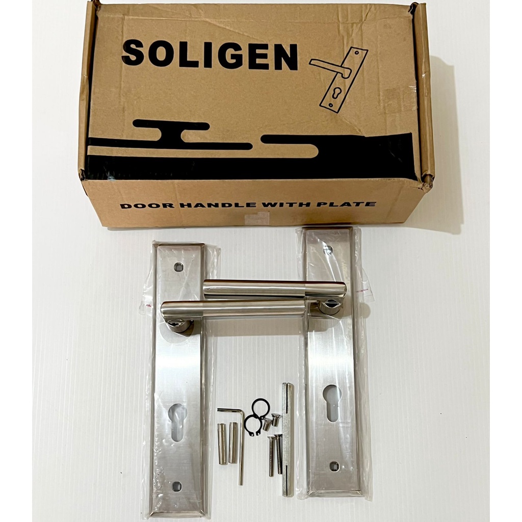 Handle Gagang Kunci Pintu Kotak Bulat Besar Tanpa Body Stainless Soligen