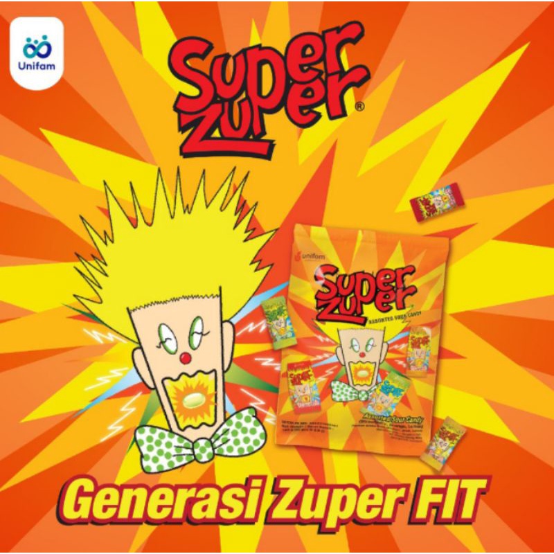 

Super Zuper Mix Bag Isi 40 Pcs x 2.5g Permen Jadul Assorted Asem