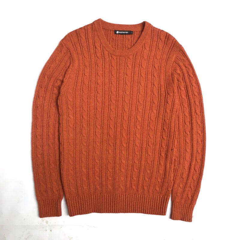 CREWNECK KNIT LIGHTBROWN HANGTEN