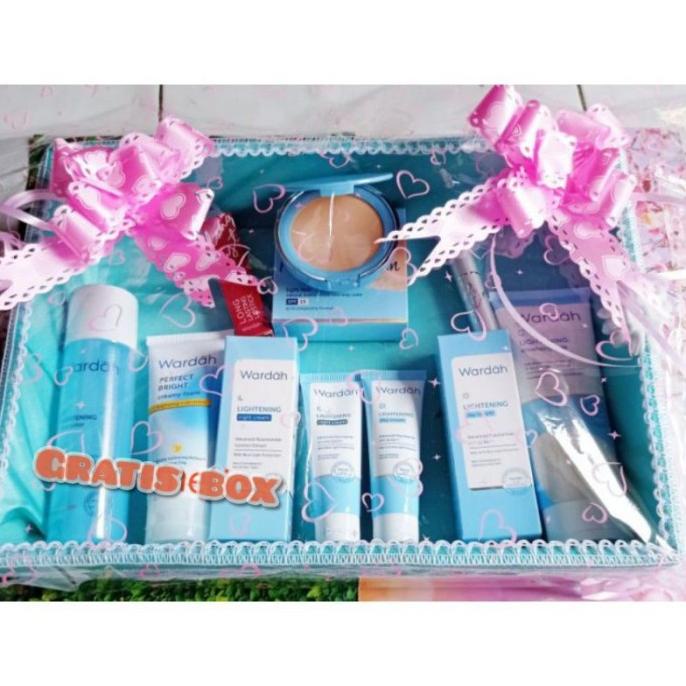 wardah paket seserahan/wardah paket hantaran pernikahan gratis box