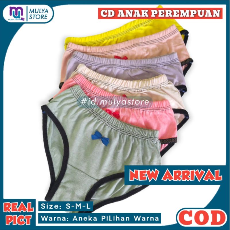 6Pcs Celana Dalam Anak Perempuan CD Cewe Bahan Katun Lembut Original DR
