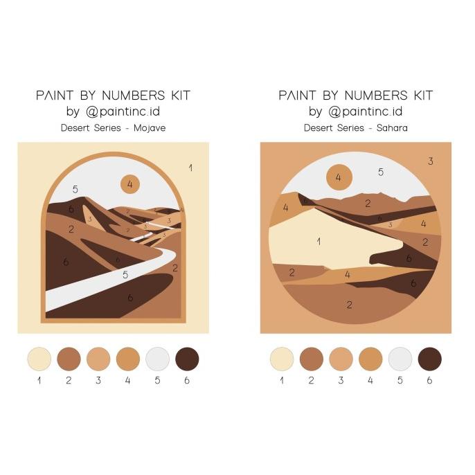 

[COD] Paint by Numbers Kit: SET OF 2 Desert Series | Paint Inc. ID BERMUTU Kode 624