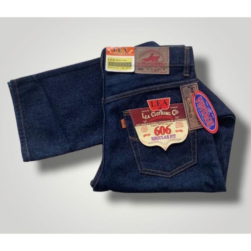 Celana Lea 606 Original Panjang Jeans Pria Cowok Laki Cowo Dewasa Jins Standar Standard Standart Reg