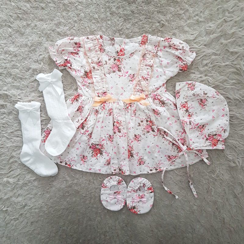 Bonnet flowery set