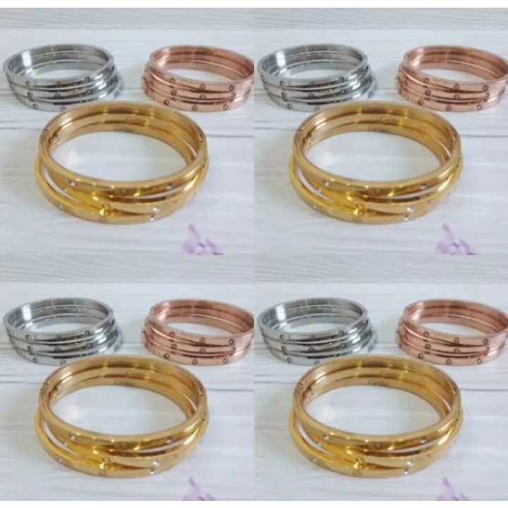 Gelang Anak titanium/gelang anak titanium import/gelang anak titanium oval model terbaru Perhiasan A