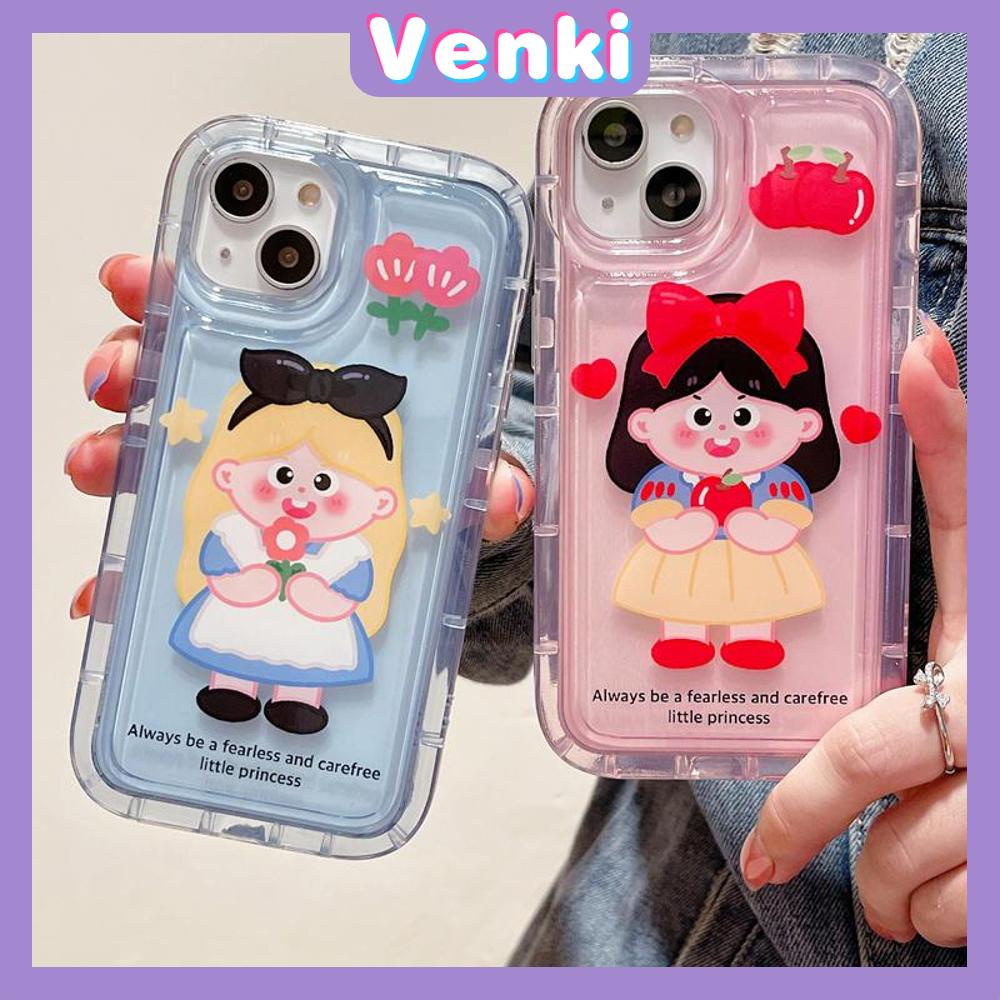 Case For iPhone 14 Pro Max TPU Soft Jelly Airbag Case Cartoon Cute Princess Clear Case Camera Protection Shockproof For iPhone 14 13 12 11 Plus Pro Max 7 Plus X XR