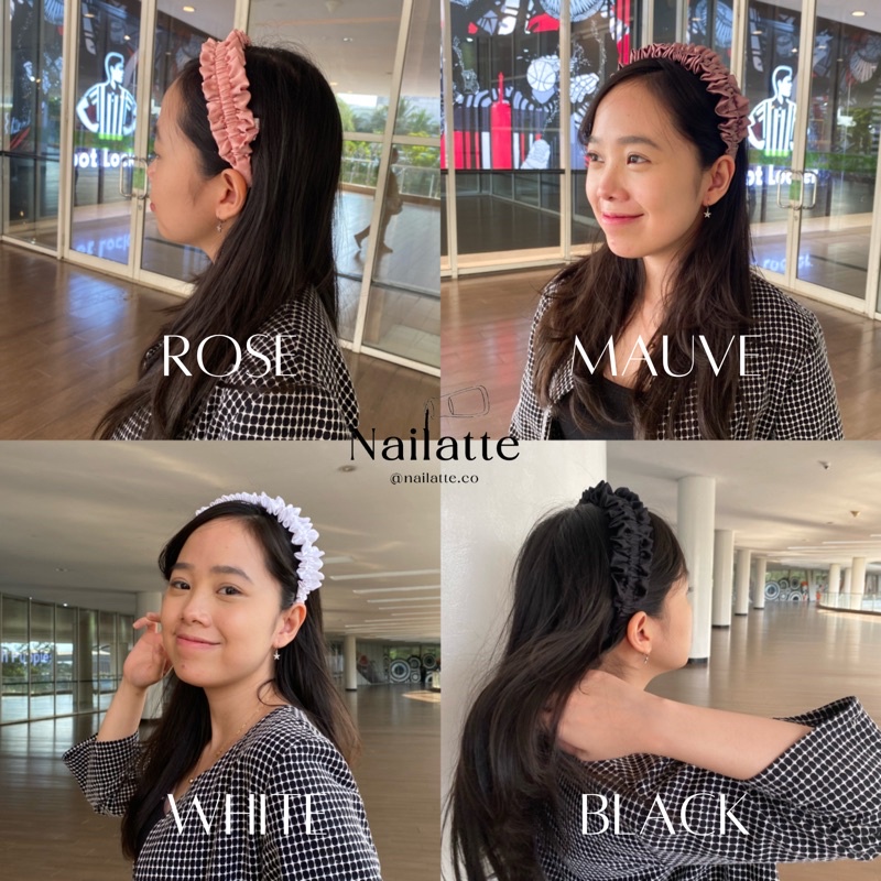 RB Bando Nagita Slavina Dewasa Korea Wanita Kekinian Scrunchie Bandana Bendo Bondu Terbaru Cewek