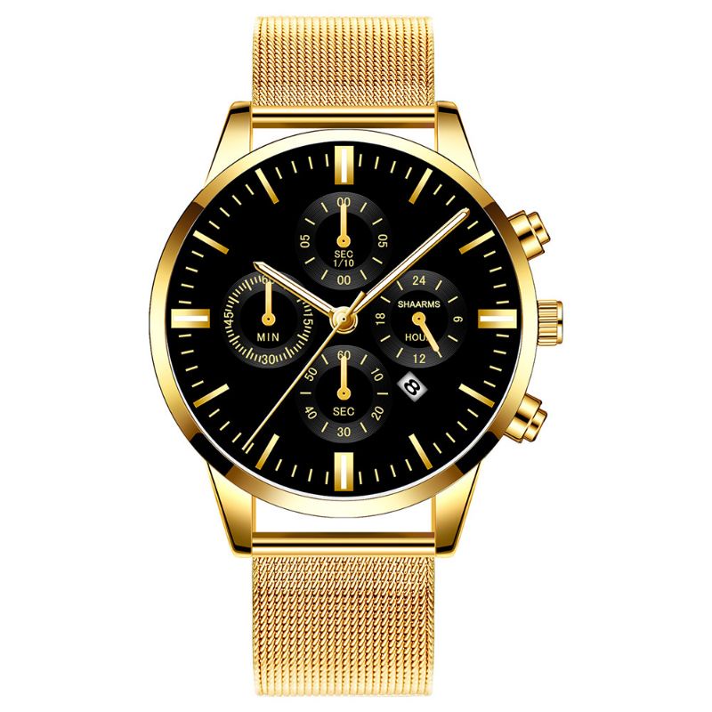 Jam Tangan Pria Dewasa Anti Air Original SHARMS Pria Strap pasir tipis Kalender Model Kasual Cowok