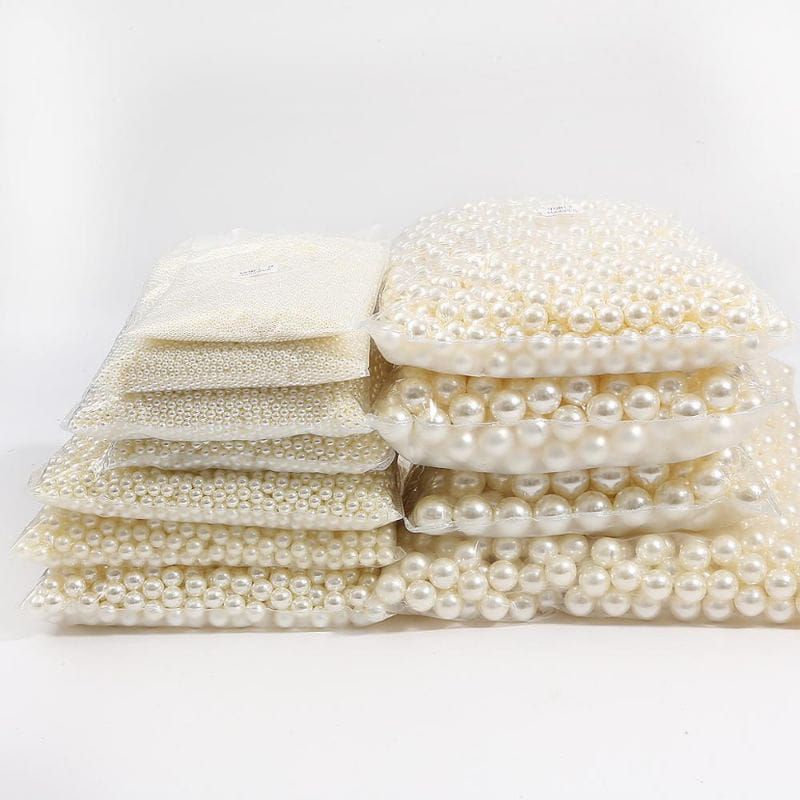 Mutiara Abs Warna Putih - Mutiara Abs Warna Putih Tulang -  Abs 6mm - Abs 8mm - Abs 10mm - Abs 12mm 