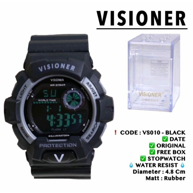 Water Resistant!!! Jam Tangan Visioner Jam Tangan Digital Led Jam Tangan Pria Outdoor Bisa Bayar Ditempat