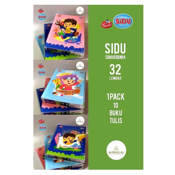 

[ 32 LEMBAR ] SiDU (SINAR DUNIA) Buku Tulis // Buku Tulis Sekolah / Buku Tulis Lucu / Buku Tulis Bergaris
