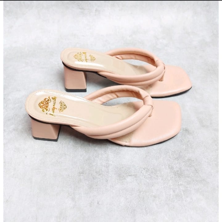 Nesanh Sandal Jepit Heels Wanita Hak 5cm STEFANY