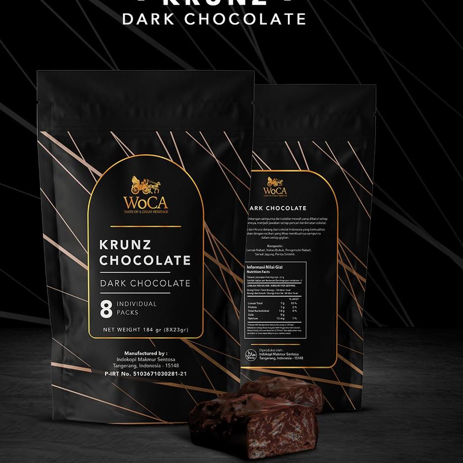 

Siap Kirim--WoCA Krunz Chocolate Dark 8 individual packs - Pouch