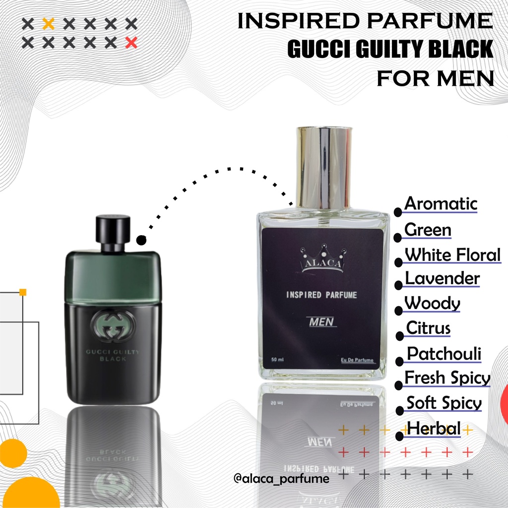 Farfum Parfum Minyak Wangi Cowok Pria Laki Laki Gucci Guilty Black - Alaca Inspired Parfume