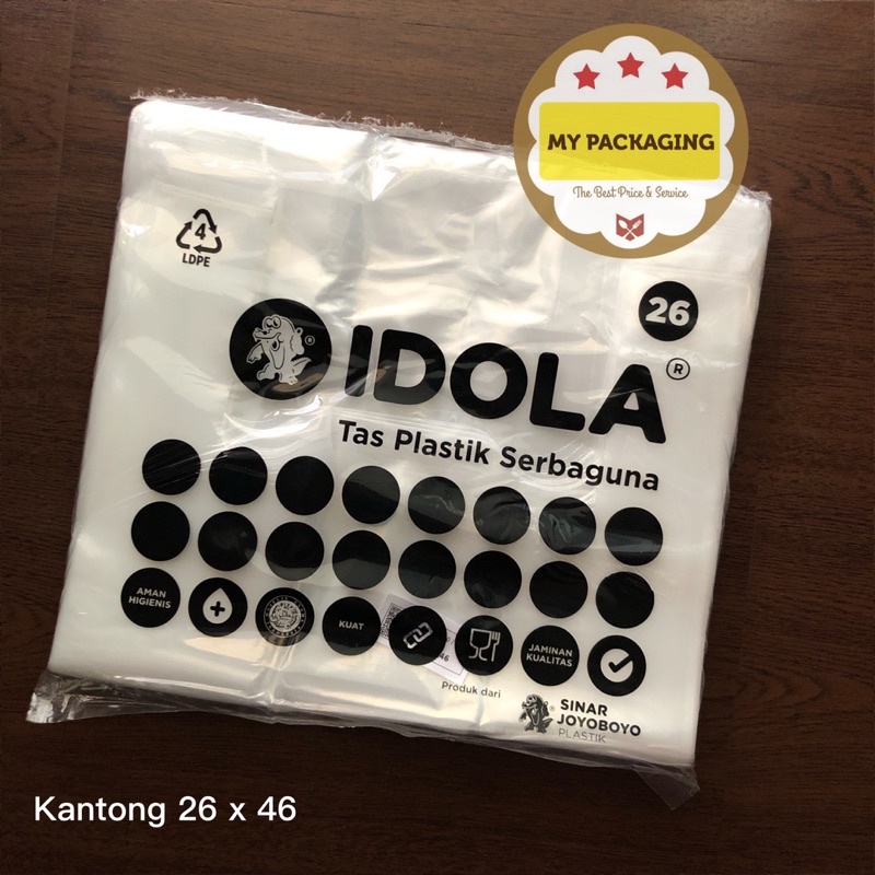 Kantong plastik 26 BENING PE TEBAL 26cm - 500Gr/pack isi 39pcs