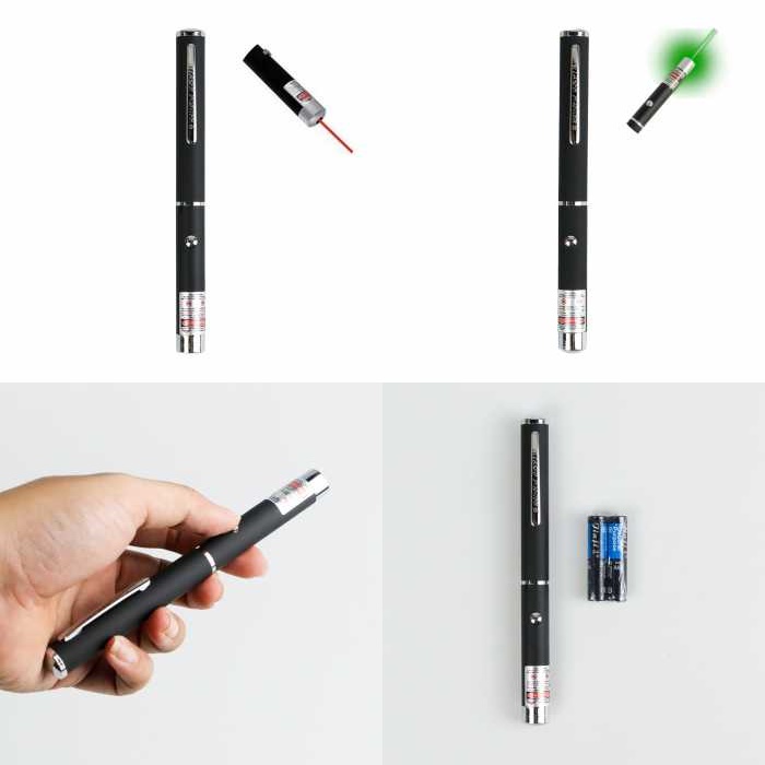 Taffware Laser Pointer Senter Pen Laser Laser Biru Merah Laser Blue Red Laser + Baterai AAA