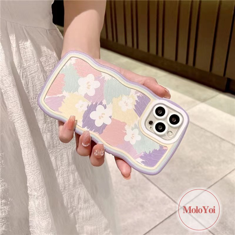 Casing Soft Case TPU Motif Lukisan Cat Minyak Bunga Untuk IPhone 7 / 8 + / XR / 11 / 14 / 12 / 13pro MAX / 6 / 6s / 14Plus / X / XS MAX / SE 2020