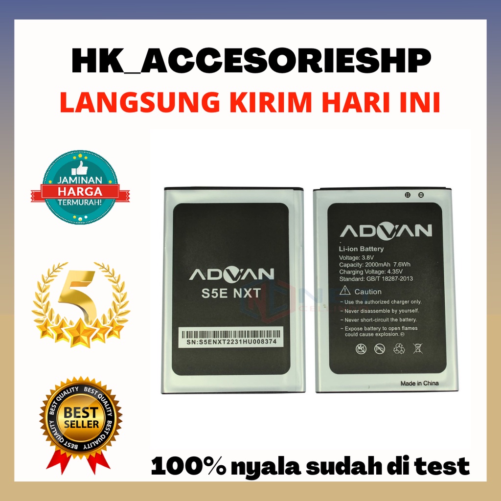 BATERAI ADVAN S5E NXT 5000mAh Double Power