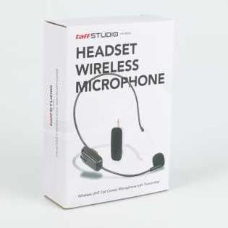 Mic Wireless Headset Bando TAFFWARE / TAFFSTUDIO HX-W002 HX W002 Original TERBAIK