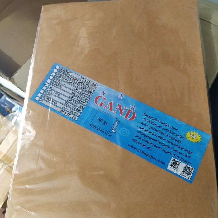 

Hemat Amplop Coklat Seal Gand A4 Bagus