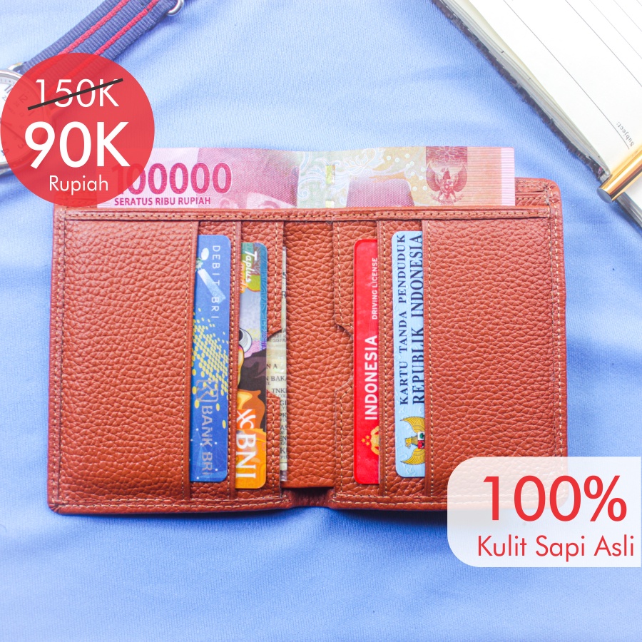 Dompet Lipat Kulit Pria Cowok Asli Magetan Vantri