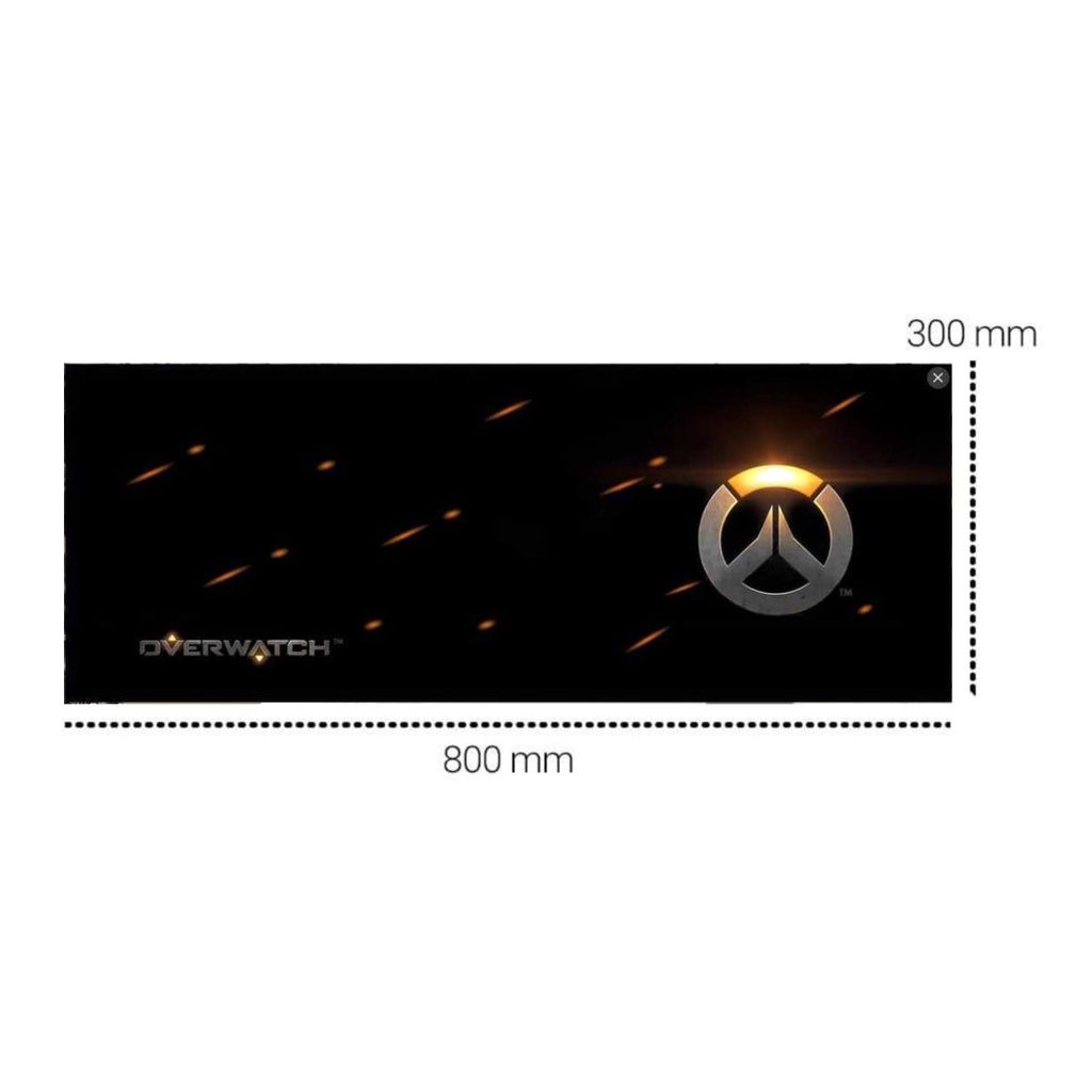 Mouse Pad Gaming XL Desk Mat | Alas Mouse Ukuran Besar Motif Overwatch 30 x 80 cm Anti Slip