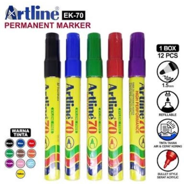 

Artline Spidol Permanent Marker EK - 70