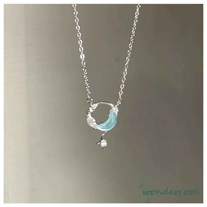 Kalung mewah  desain niche  kalung kalsedon putih-Won