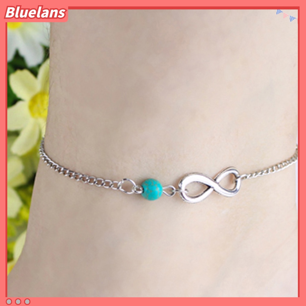 Bluelans Bohemian Bead Infinity Charm Chain Anklet Bracelet Beach Sandal Barefoot Jewelry