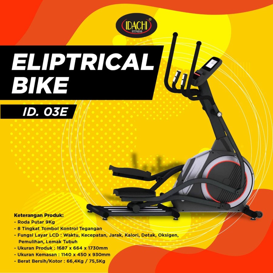 Sepeda Statis Elliptical Idachi ID03E - Alat Fitness Profesional untuk Rumah dan Gym