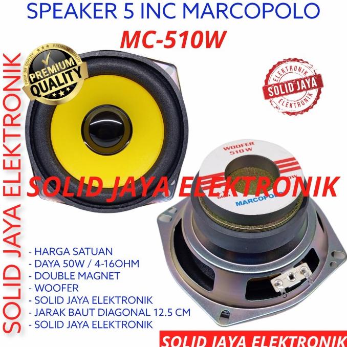 speaker woofer 5" marcopolo mc-510w - speaker marcopolo 5inc- 2 magnet w20